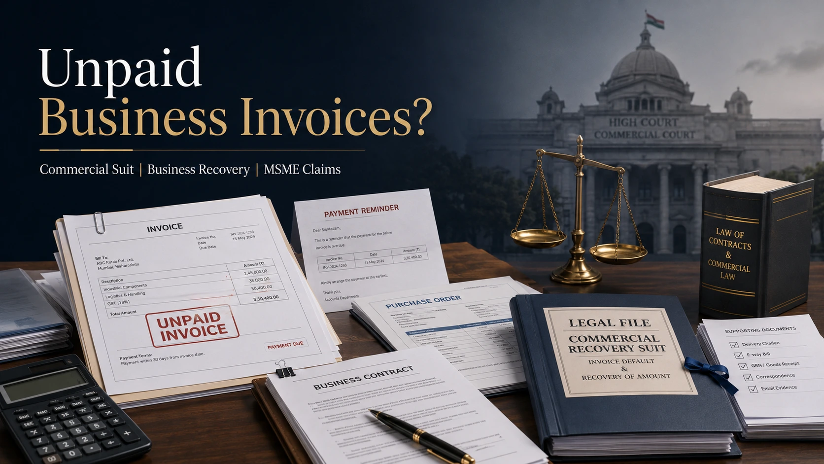 How to File a Commercial Suit for Unpaid Invoices